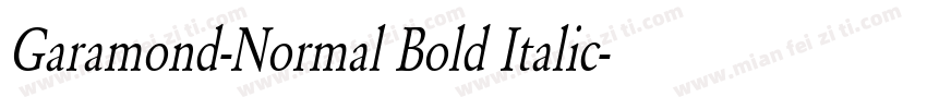 Garamond-Normal Bold Italic字体转换